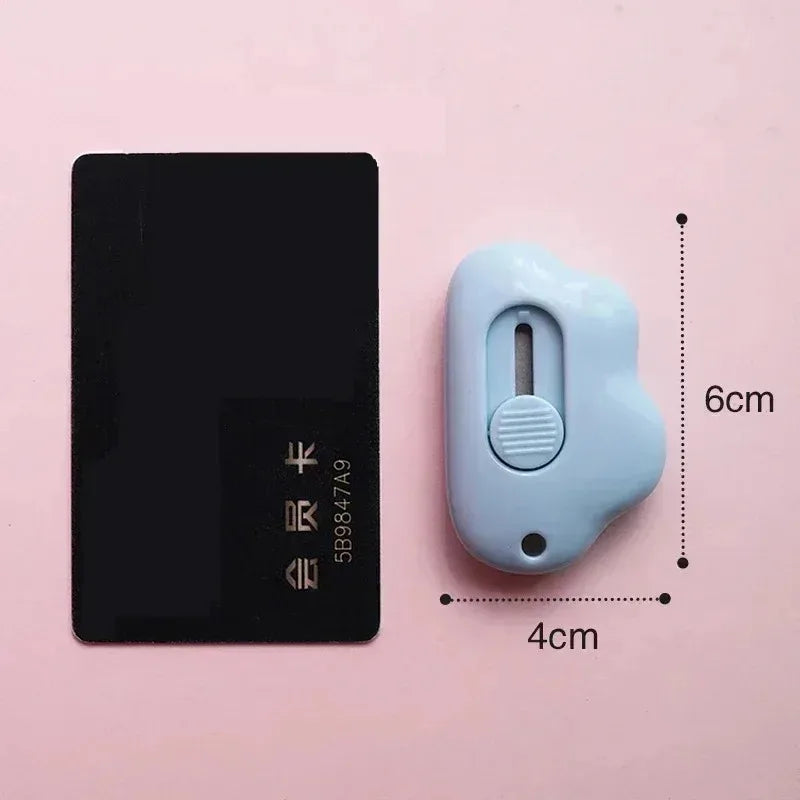 Kawaii Mini Box Cutter – Cloud & Rabbit Pocket Utility Knife