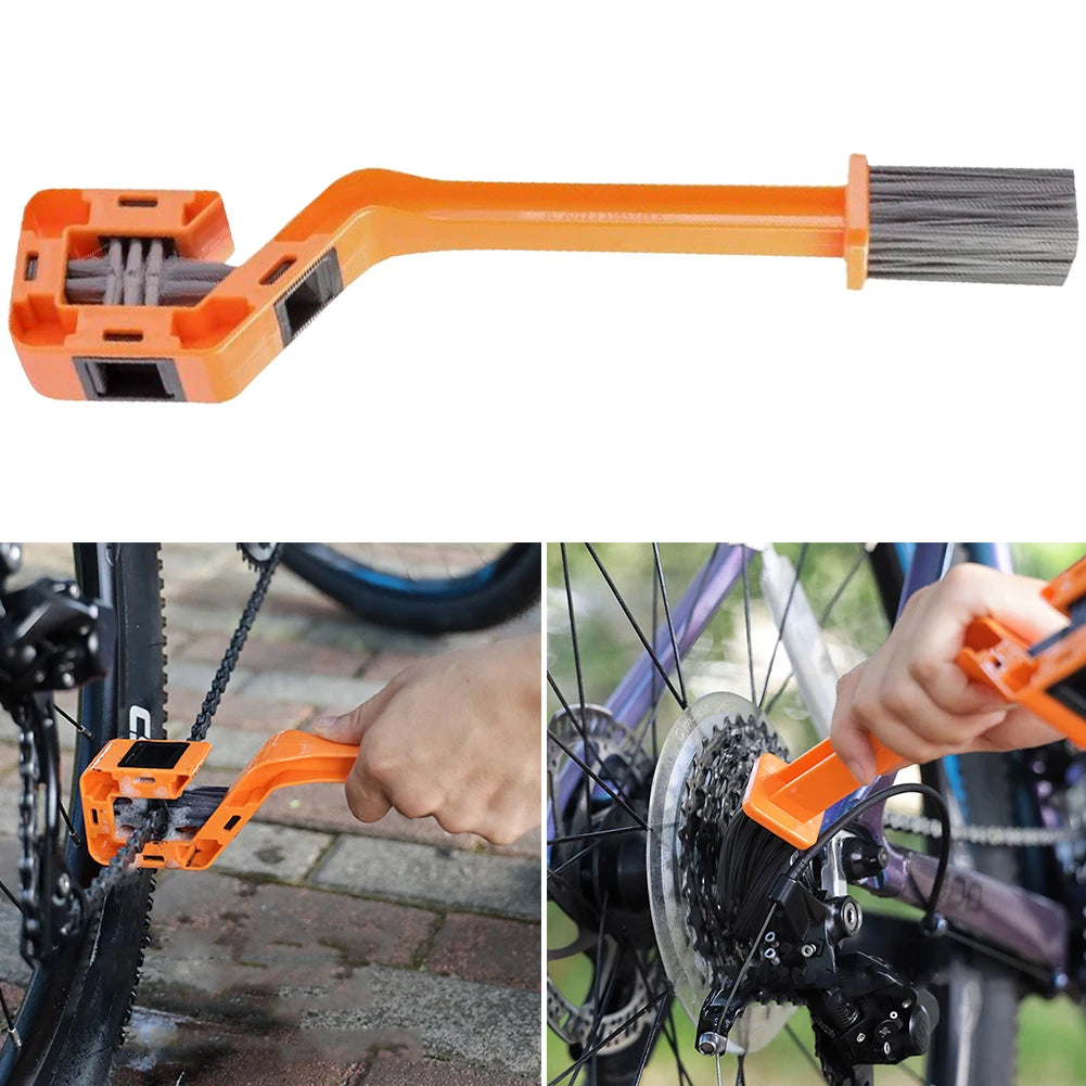 Bicycle Chain Clean Brush Double Head Motorcycle Cleaning