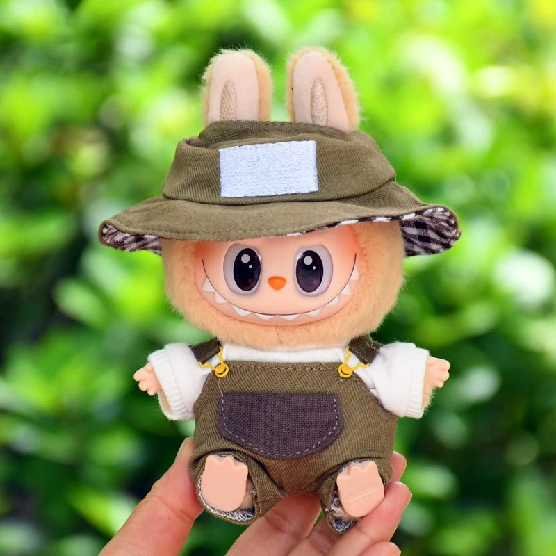 Labubu 17cm Doll Clothes Set – Sweater, Hat, Bag & Glasses Doll Clothing Set Zpaxo