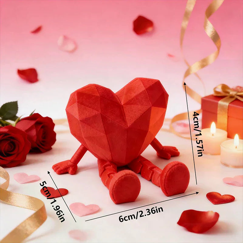 For Home Creative Valentine Love Gift Happy Valentine's Day Party Decor 2026 Valentine's Day Heart Joint Miniature Figurine Doll Zpaxo