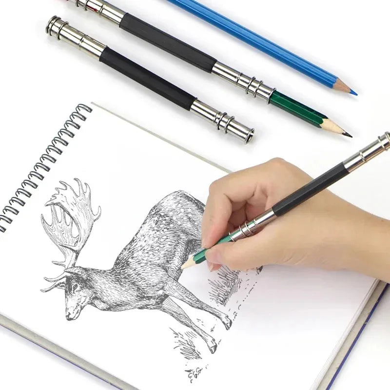 Pencil Extender Holder Set – Art & Sketch Tool for Kids & Artists