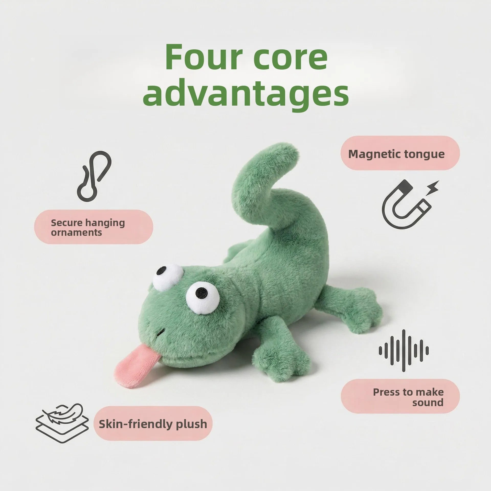 Squeaky Beaver Plan Sound-making Lizard Abstract Funny Plush Toy