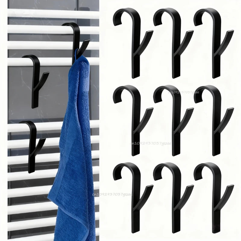 Multi-Purpose Heating Hook Coat Hook Towel Rack Radiator Bracket Bathroom Hook Clothes Hanger Soft Scarf Rack Towel Rack Zpaxo