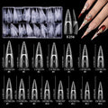 150Pcs Transparent False Nail Full Cover 15 Sizes Nail Forms Smart French Line Quick Building Nail Extension Form Zpaxo 2