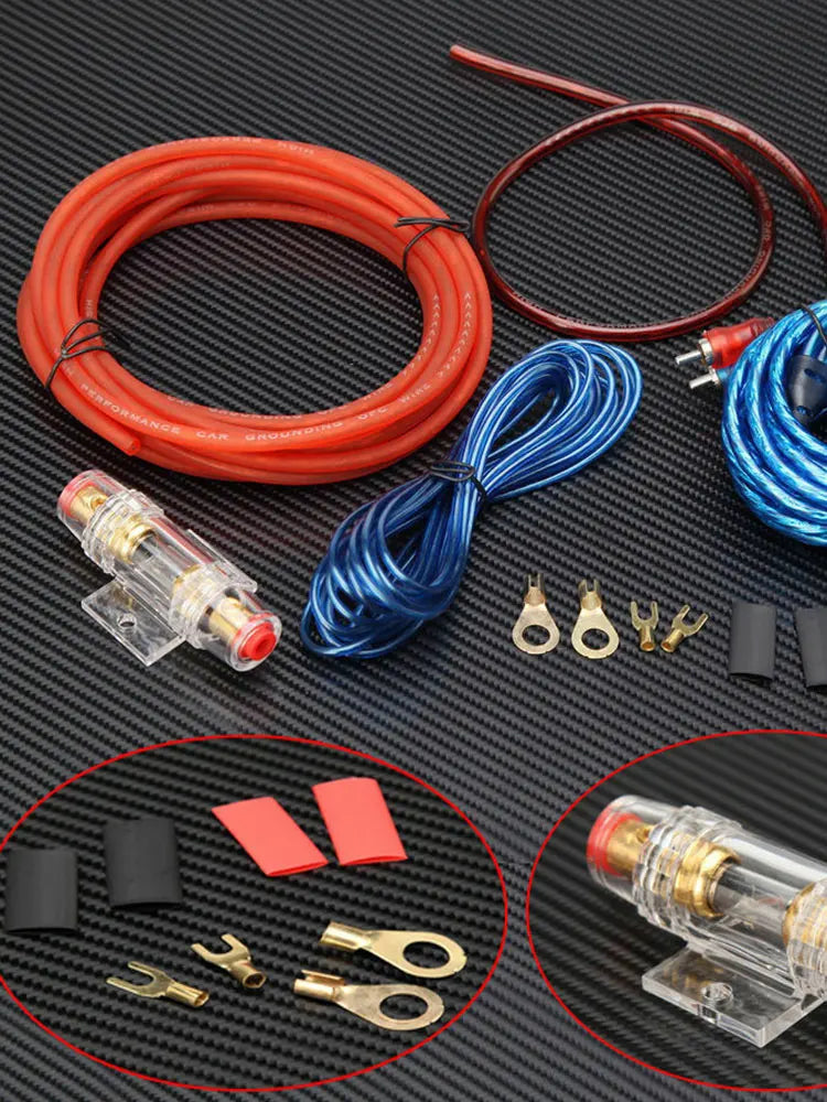 1500W Car Power Amplifier Wiring 60 AMP Fuse Holder Subwoofer Cable