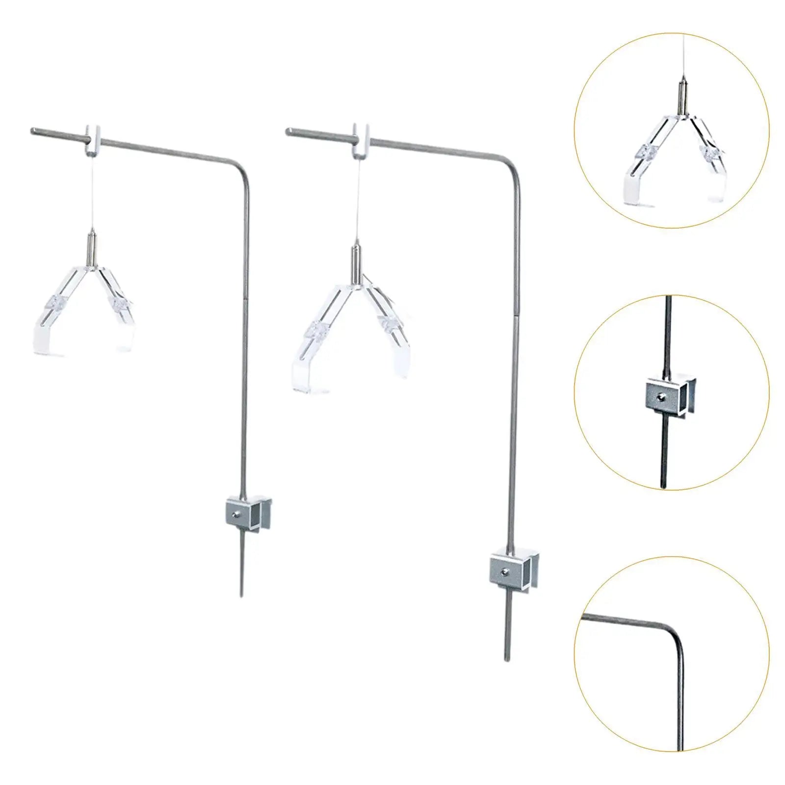 2Pcs Adjustable Aquarium Light Holder Bracket Mount Fish Tank LED Light Rack Hanging Kit for Home Office Fish Saltwater Aquarium Zpaxo