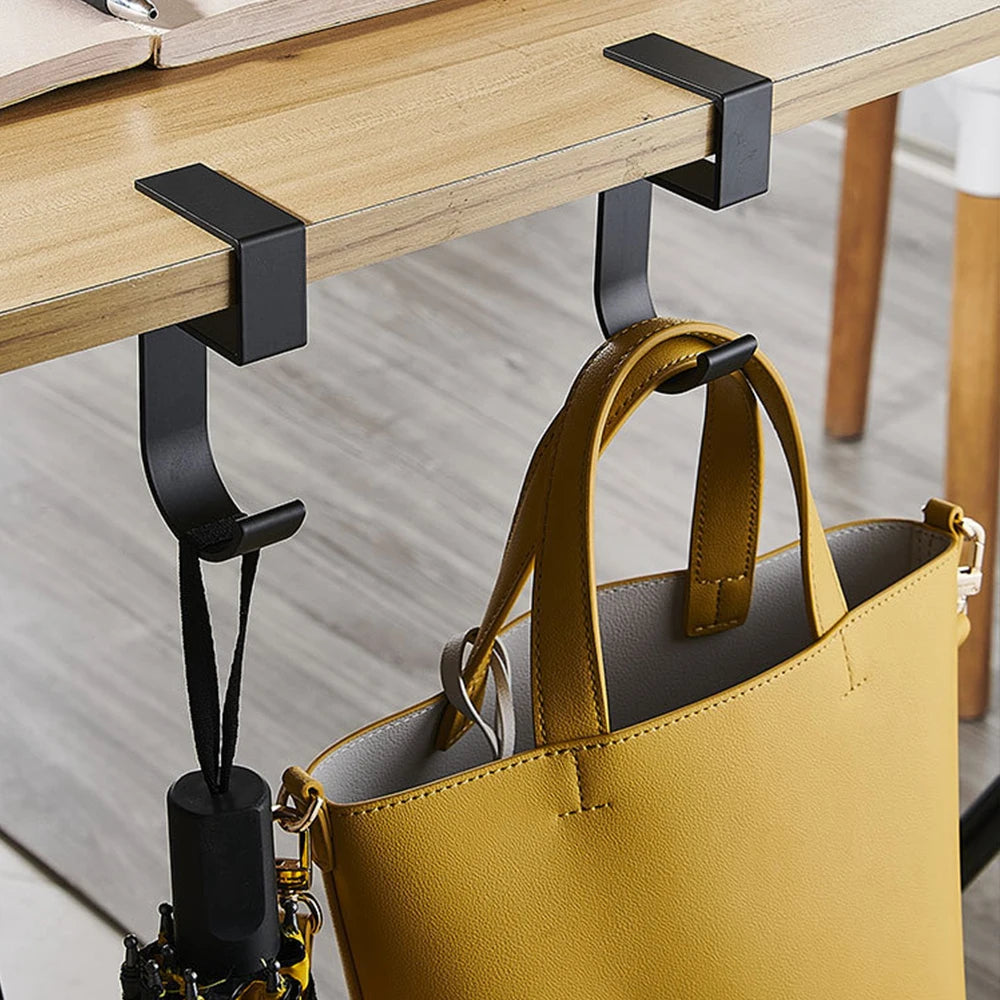 Portable Bag Hook With Anti-Slip Design Removable Side for Table Desk Bag Hanger for School Office Desktop Zpaxo