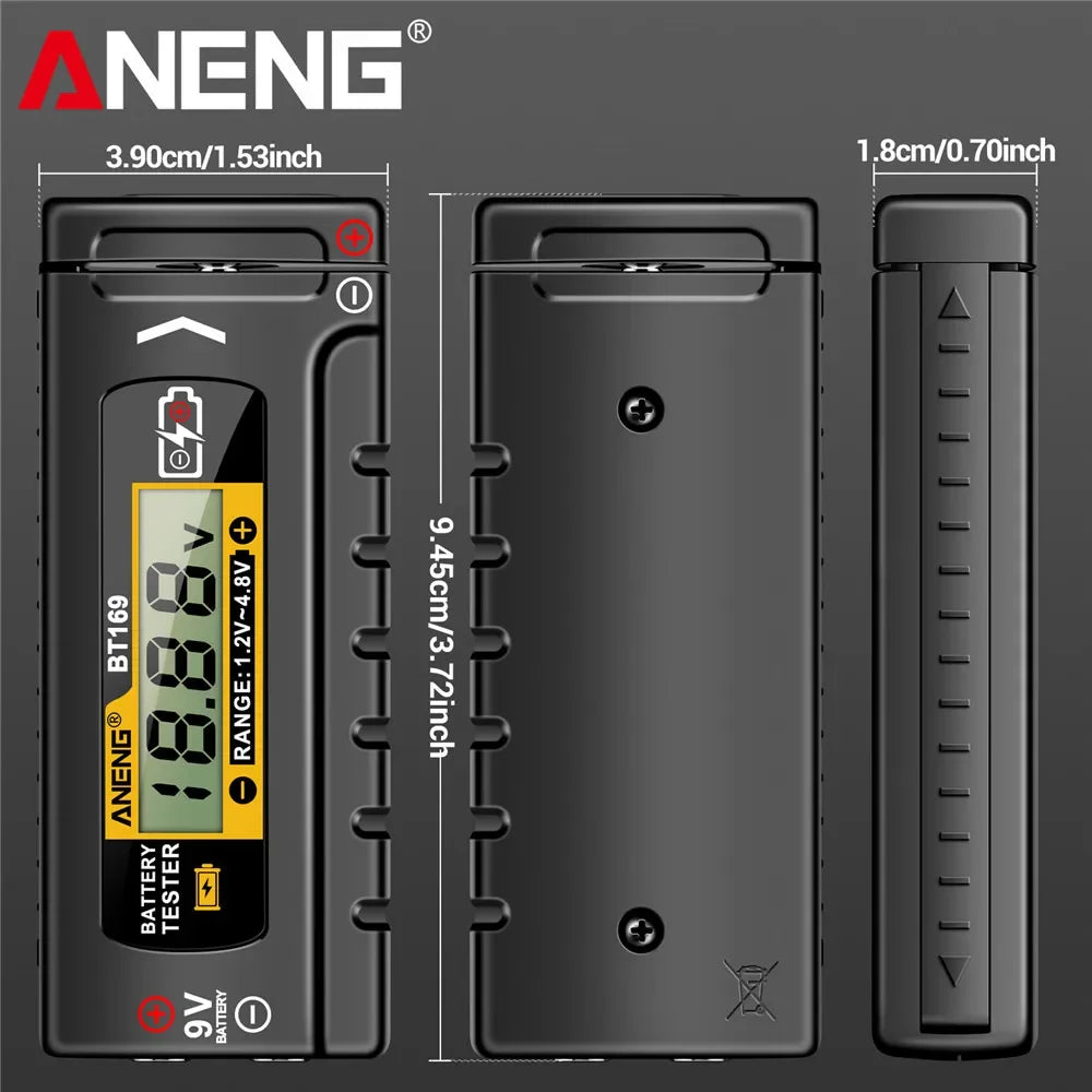 ANENG BT169 Battery AA AAA C D 9V 1 5V Button Cell Measurement
