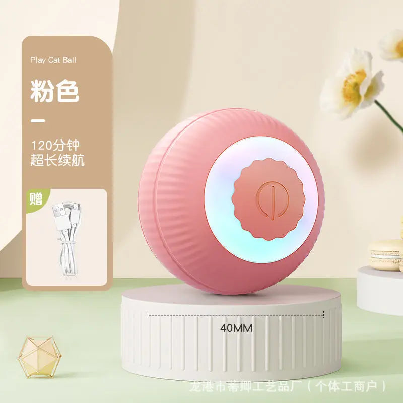 Interactive Cat Toys Automatic Rolling Ball Fake Tail Rechargeable Electric Pet Interactive Toy Dog Training Imitate Mouse Tail Zpaxo Pink Normal New Version