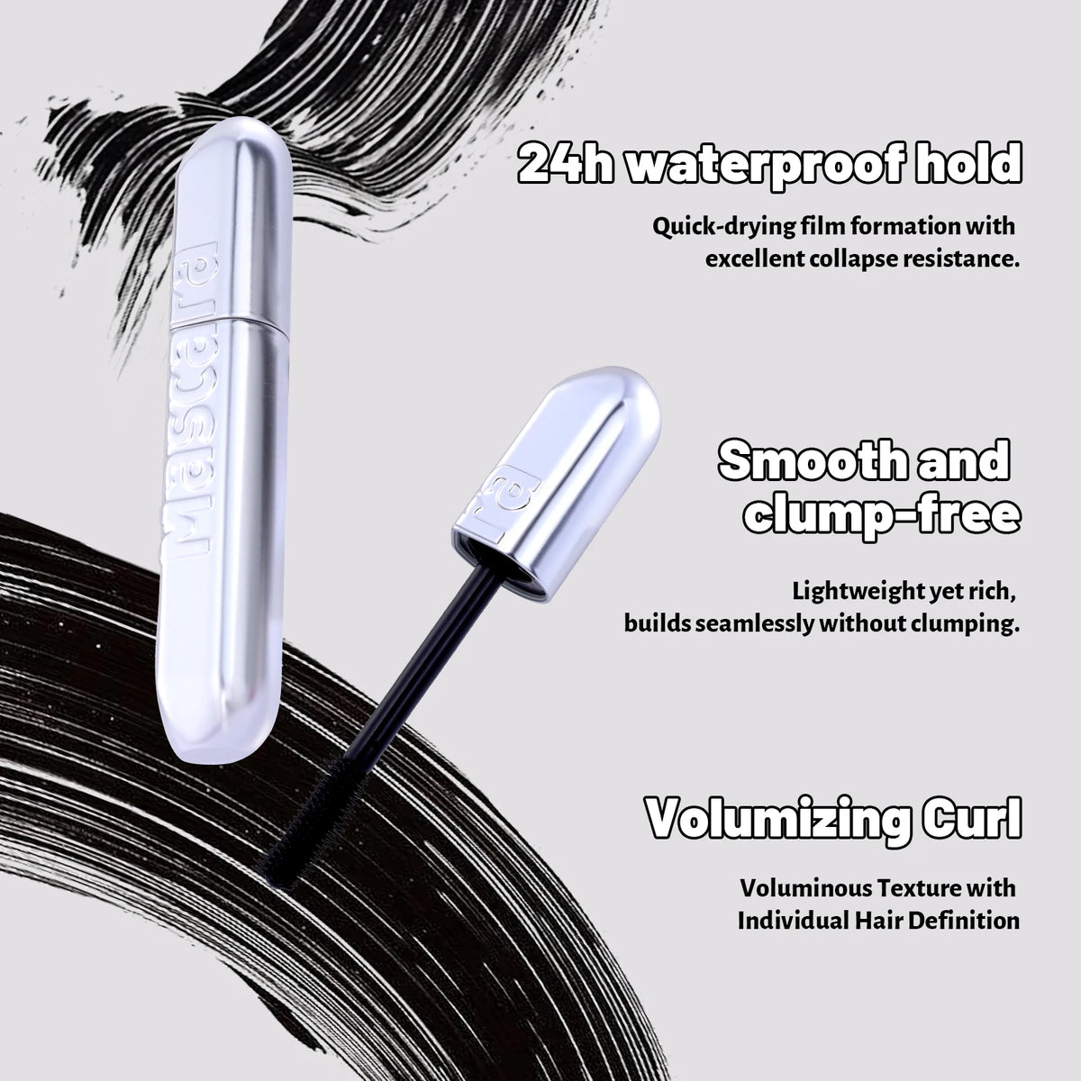 Waterproof Mascara Long Curly Long-lasting Silky Smooth Natural Zpaxo