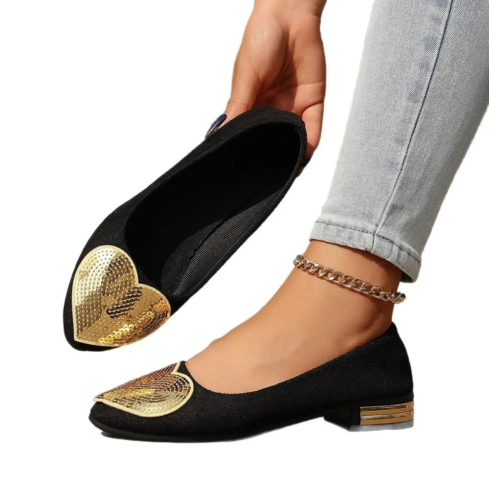 Single Shoe Trend Thick Heel Low Women's Versatile Comfortable Non