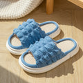 Thick-soled Linen Slippers Women Indoor Open Toe Anti-slip Flat