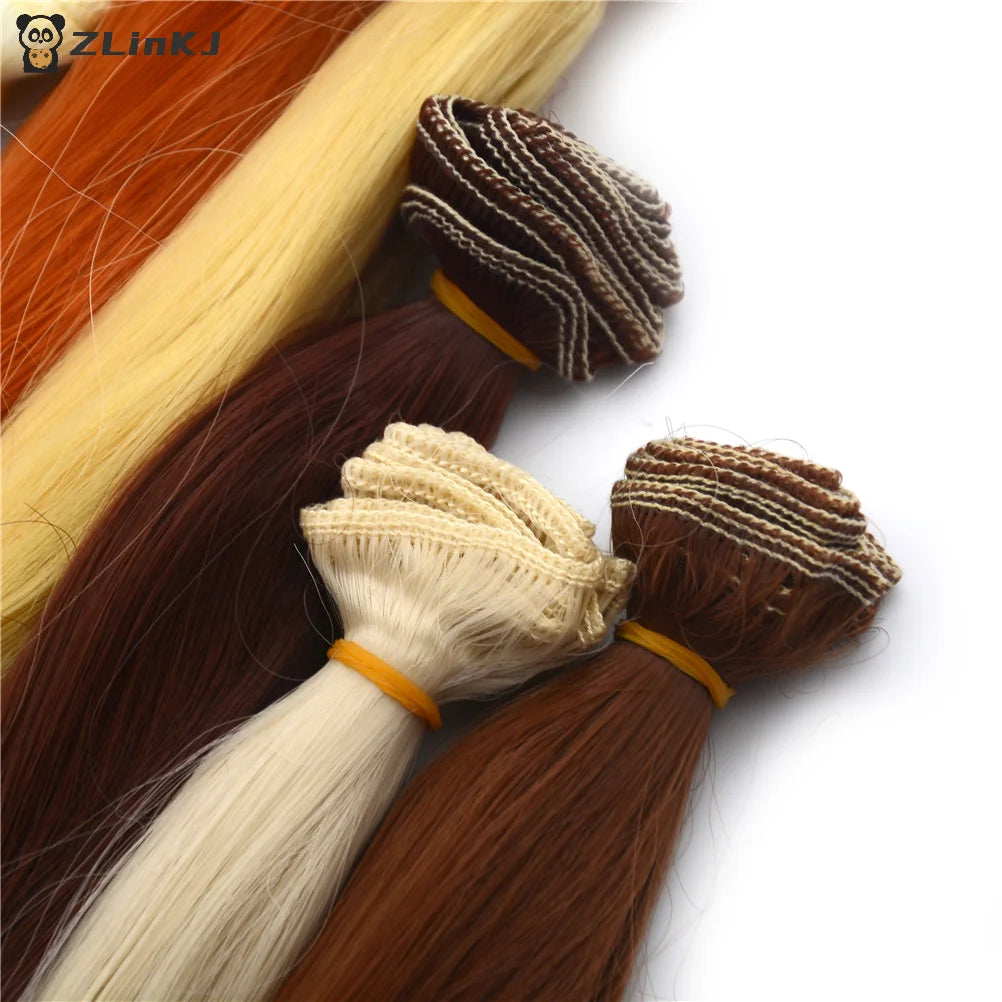 ▶1Pcs 20CM Handmade Wavy Doll Wigs For 1/3 1/4 1/6 Doll Diy Hair Zpaxo