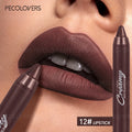 6 Colors Matte Lipstick Pen, Long-Lasting Waterproof Lipstick Crayon,Non Stick Cup, Multi-Color Lipstick Pen Zpaxo 12
