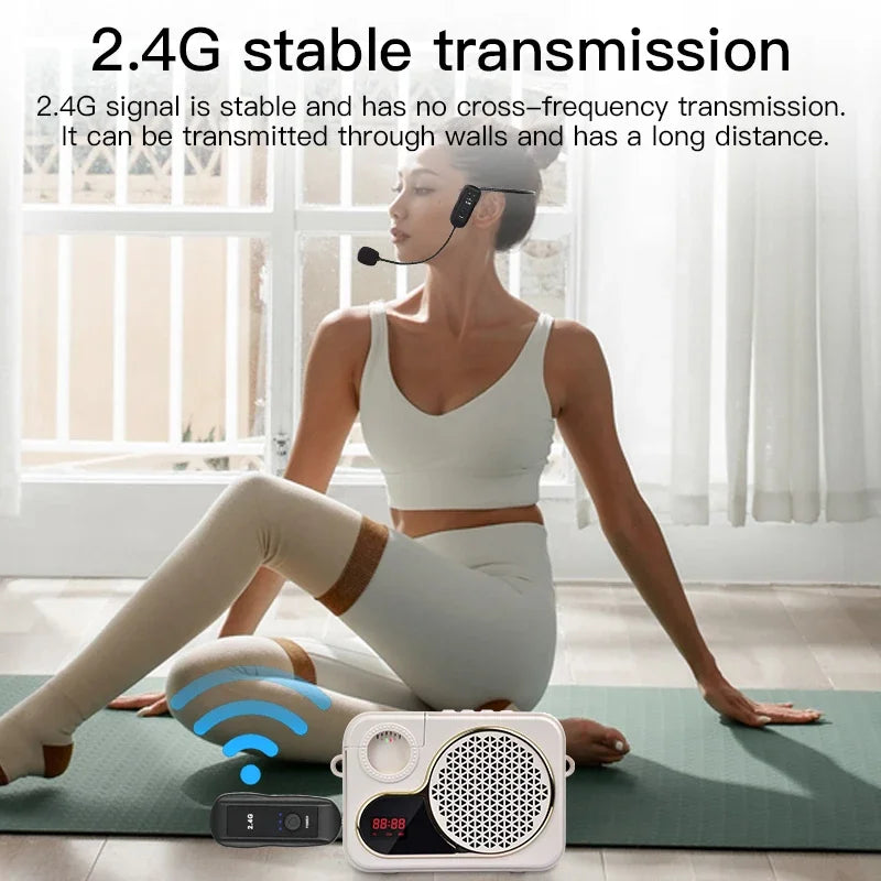 KEBIDUMEI Head-mounted Microphone Mic Wireless Lavalier Amplifier