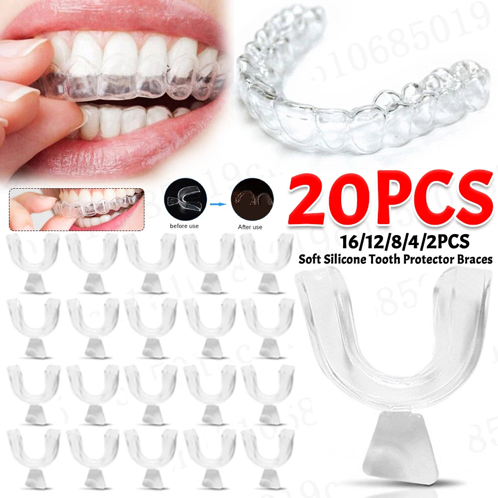 20- Silicone Mouth Guard Teeth Protector Bruxism Grinding Non-snoring