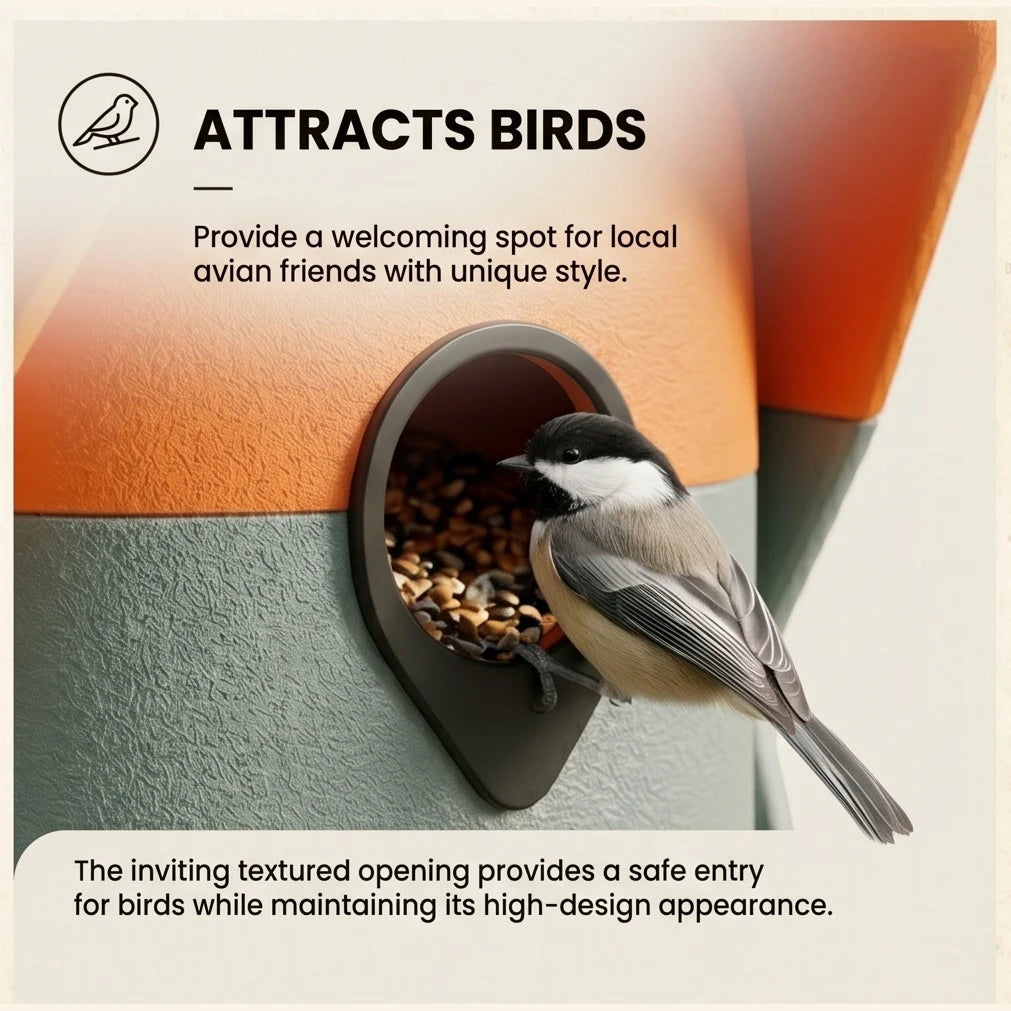 Creative Gatling Bird Feeder Unique Outdoor Garden Decoration Bold