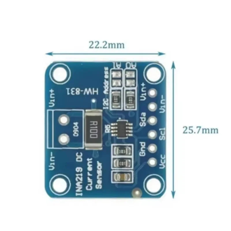 MCU-219 power monitoring sensor INA I2C interface zero drift bidirectional current MCU-219 Zpaxo