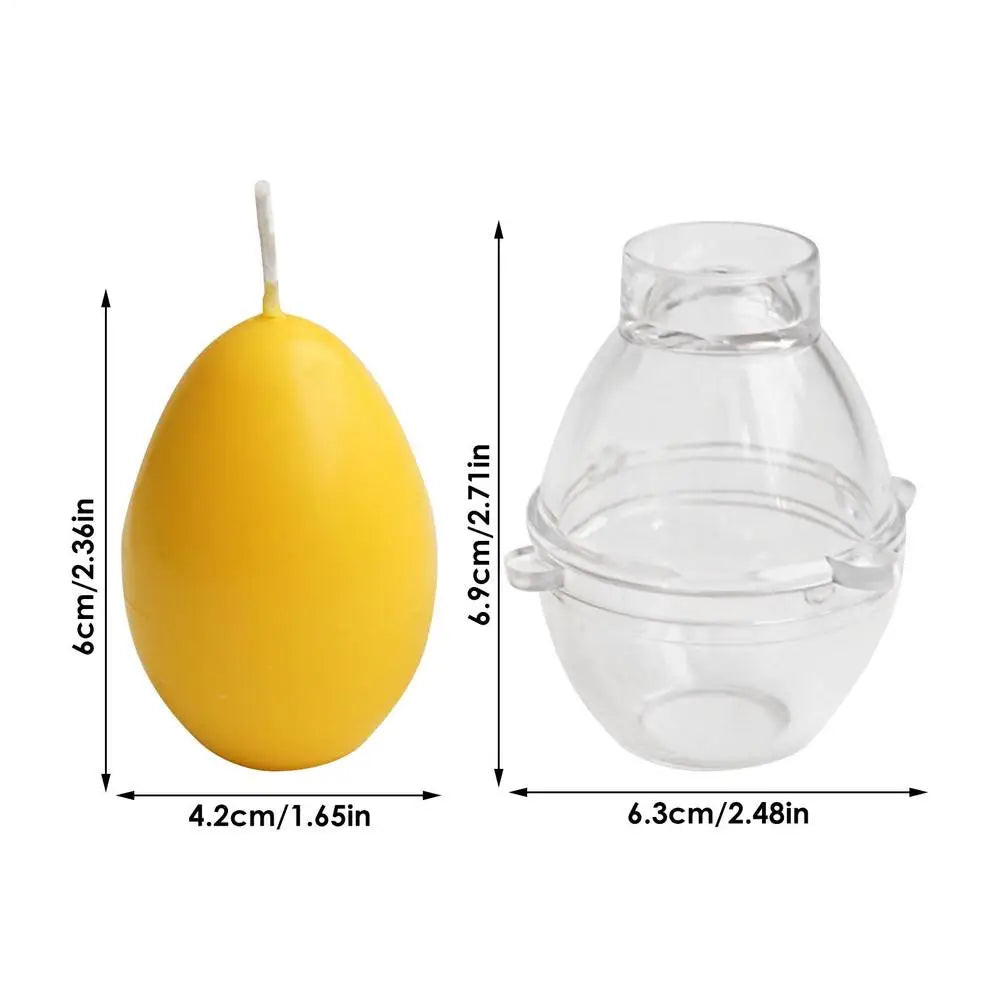 3D Egg Shape Plastic Candle Making Mold Easter Reusable DIY Handmade