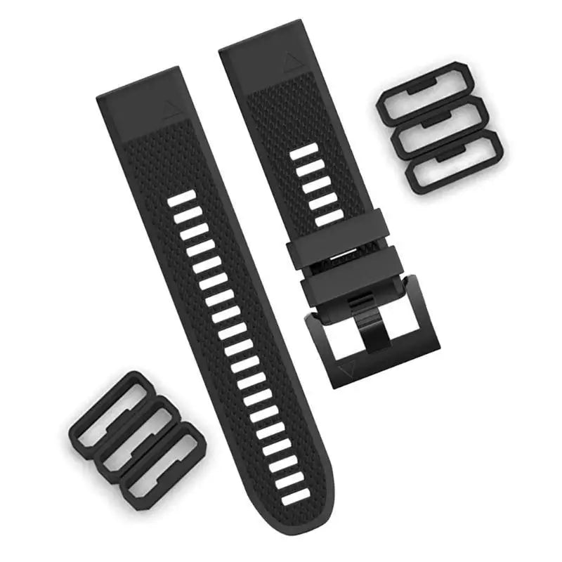652F 10x for Garmin-Venu 2S/Vivomove 3s Watch with Rubber Band Fixed Buckle Band Ring Zpaxo