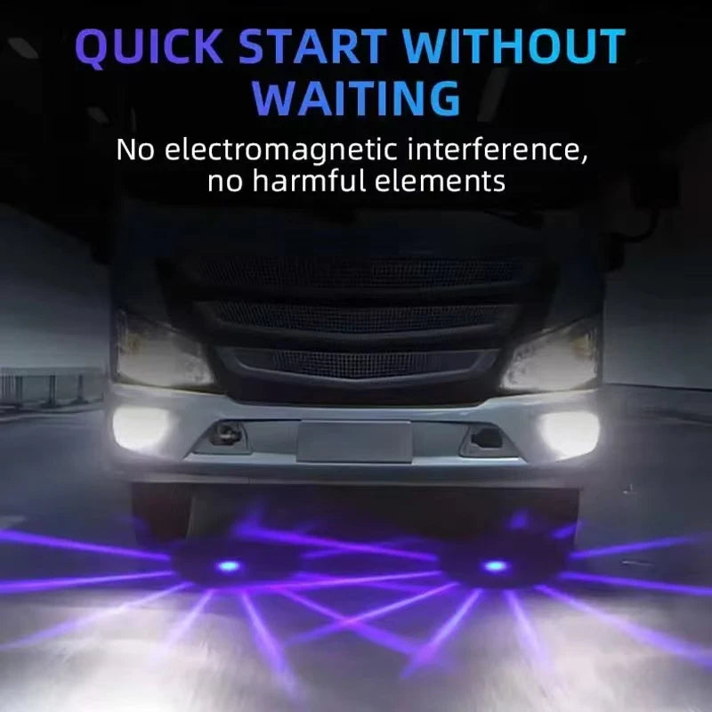 Car Truck 7-color LED Laser Anti Fog Lights Flashing Chassis Tail