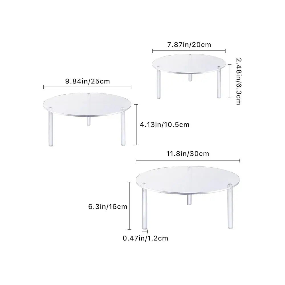 Cupcake Stand 3 Serving Dessert Display Holder Acrylic Birthday Cake