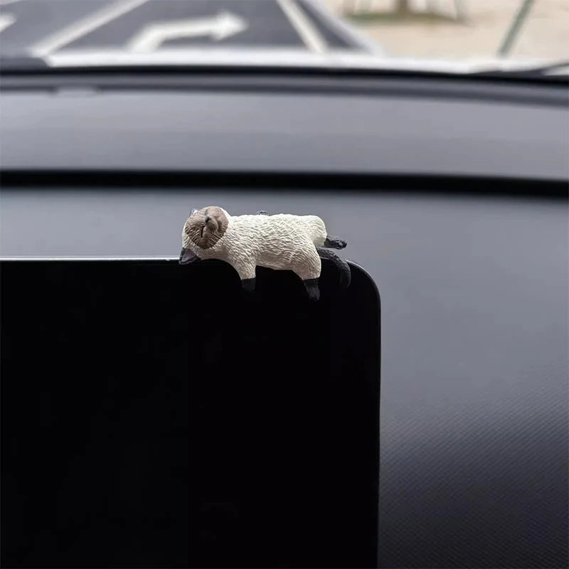 5-Pack Sleepy Cat Figurines – Mini Car Dashboard Decor Set