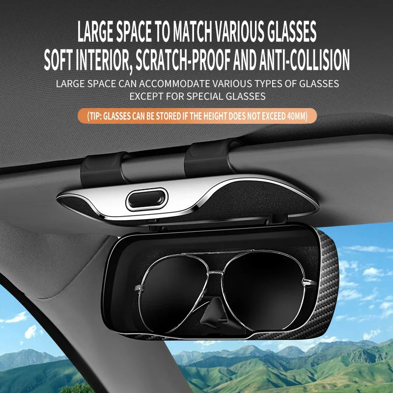 Car Glasses Box Portable Sunglasses Holder Driving Eyeglass Case Sun