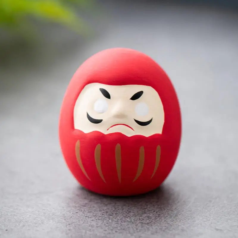 Japanese Daruma Doll Ceramic Statue – Lucky Fortune Decor Lucky Decor Figurine Zpaxo A3