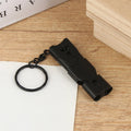 Decibel Stainless Whistle Double Tube Lifesaving Portable Emergency Zpaxo Black