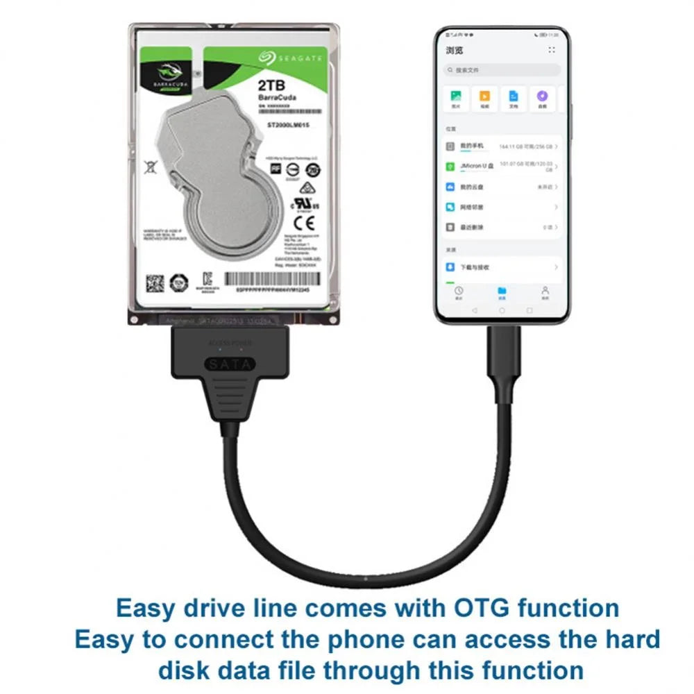 SATA to USB 3.0 / 2.0 Cable Up to 6 Gbps for 2.5 Inch External HDD SSD Hard Drive SATA 3 22 Pin Adapter USB 3.0 to Sata III Cord Zpaxo