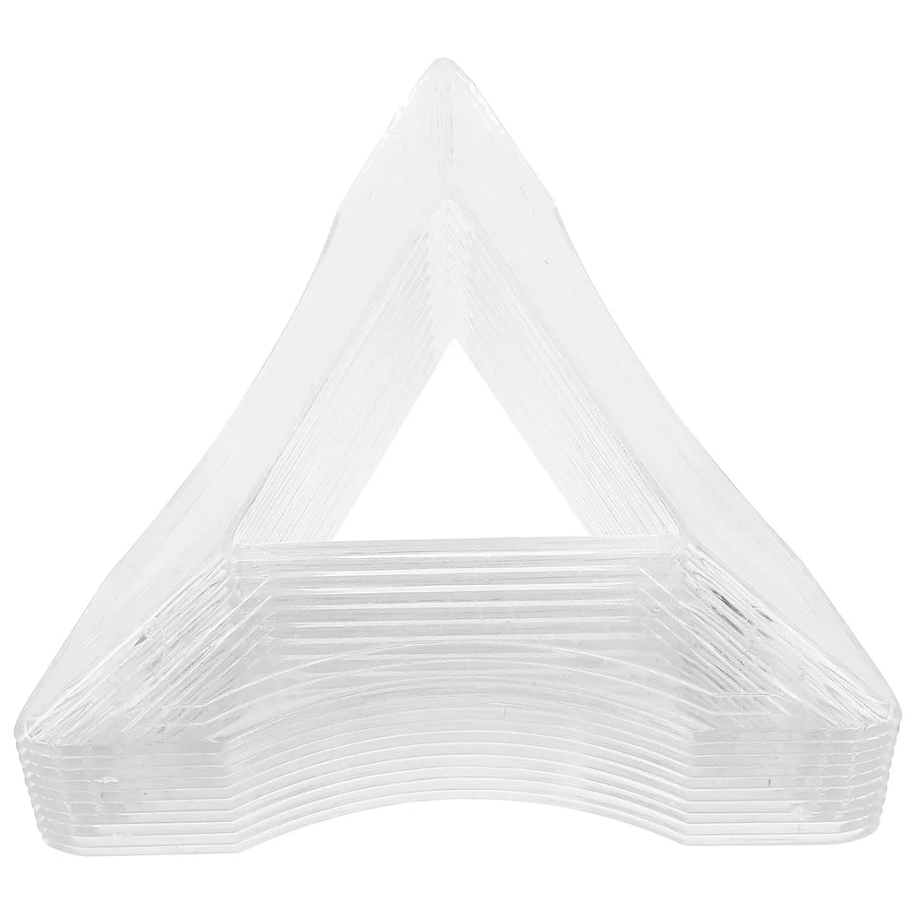 Transparent Triangle Cube Display Stand Plastic Tripod Base Secure