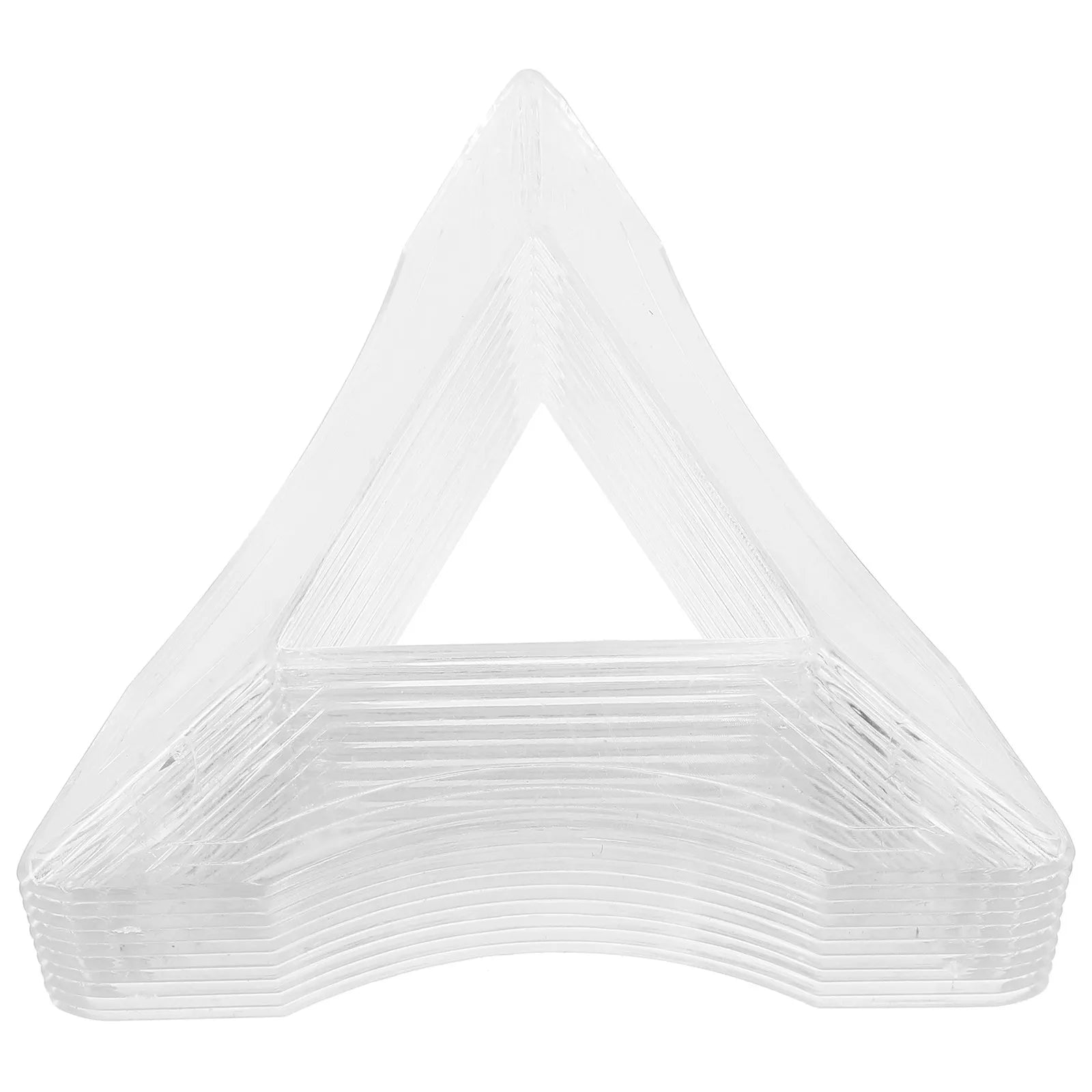Transparent Triangle Cube Display Stand Plastic Tripod Base Secure