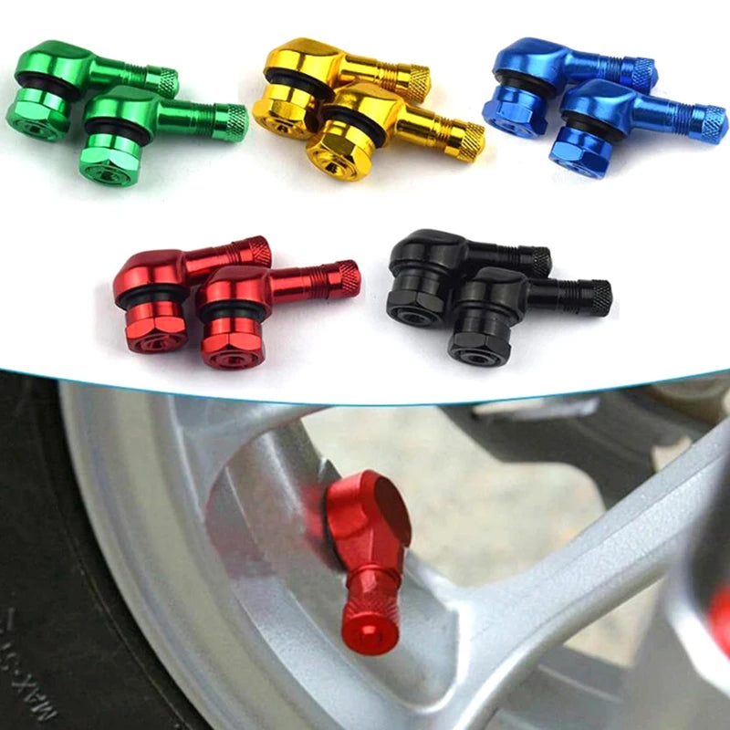 Aluminum Alloy Valve Motorcycle Rim 90 Degree Angle Wheel Tire