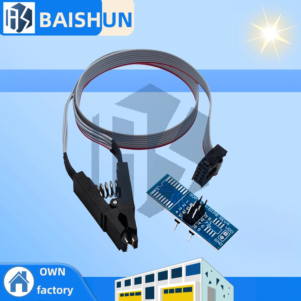 SOIC8 SOP8 Test Clip Gold-plated Spring-loaded 93C46 25C64 24LCxx Zpaxo Default Title