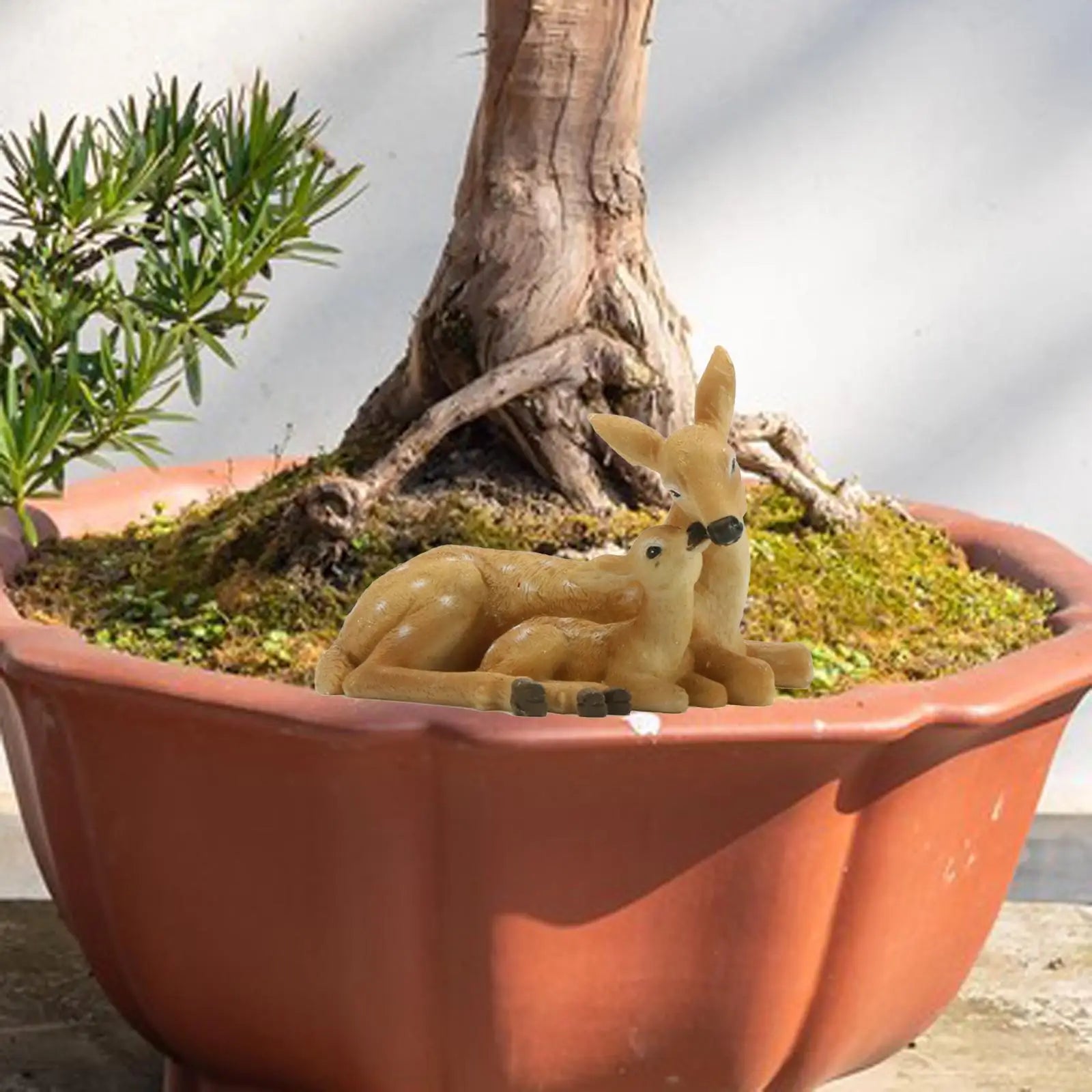 Resin Sika Deer Statue – Garden & Indoor Deer Sculpture Garden Deer Sculpture Zpaxo