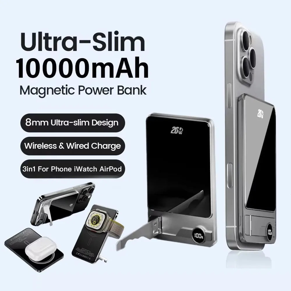 10000mAh Ultra Slim Power Bank Magsafe Magnetic Wireless 20W Fast Zpaxo