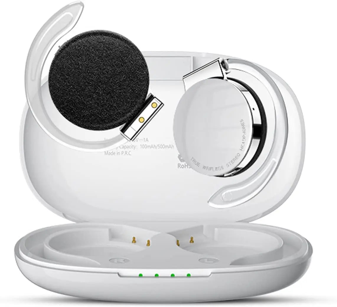 Open Ear Headphones TWS Wireless Bluetooth Earphones Noise Cancelling Zpaxo WHITE