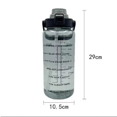 Water Bottle Portable Straw Plastic Cup Outdoor Sports Fitness Adult