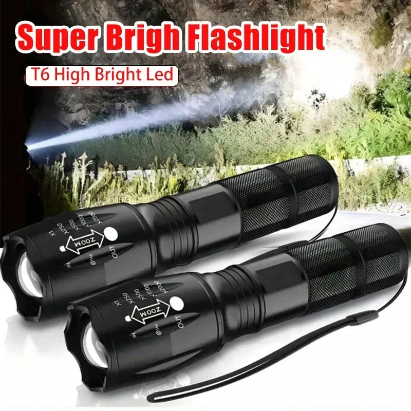 KDULIT T6 LED Flashlight 2000lm – 5 Modes Zoomable Waterproof