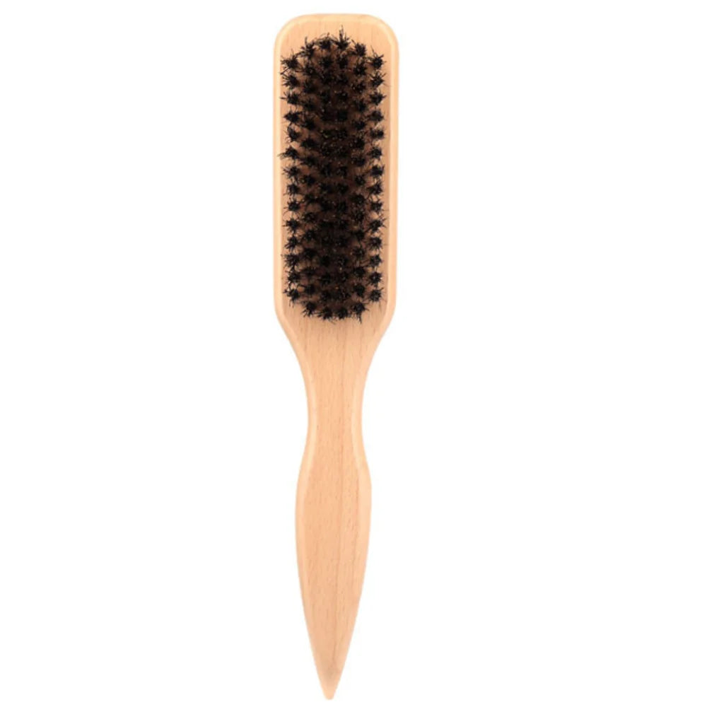 Wood Boar Bristle Hair Brush Backcombing Design Smooth Finish Slick Back Hair Brush Teasing Function Flyaways Control Zpaxo E