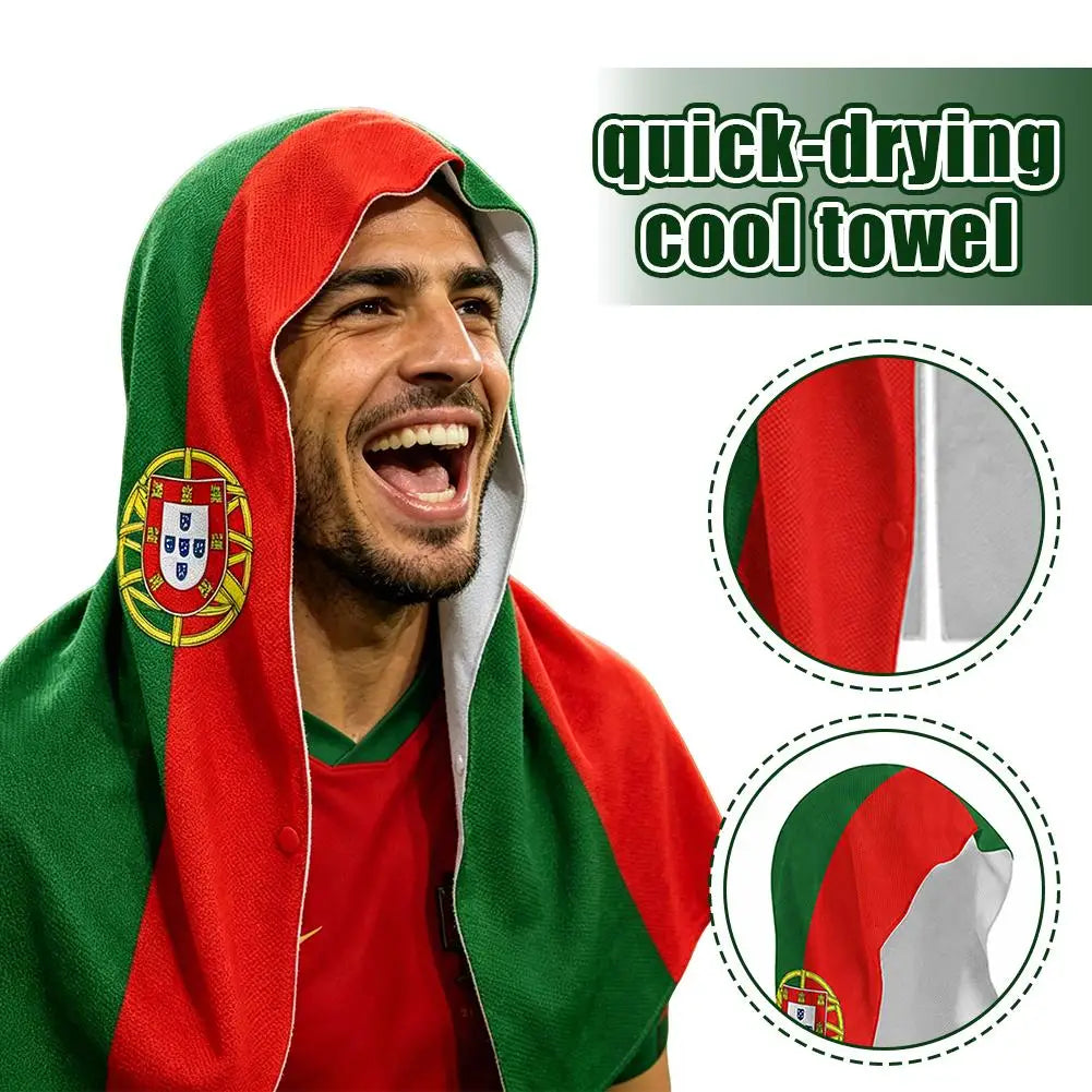 Country Quick Dry Shawl Sports Coldproof Hooded Headband Camping Gym Wipe Sweating Cooling Towel Sunscreen Quick Dry Head Cover Zpaxo
