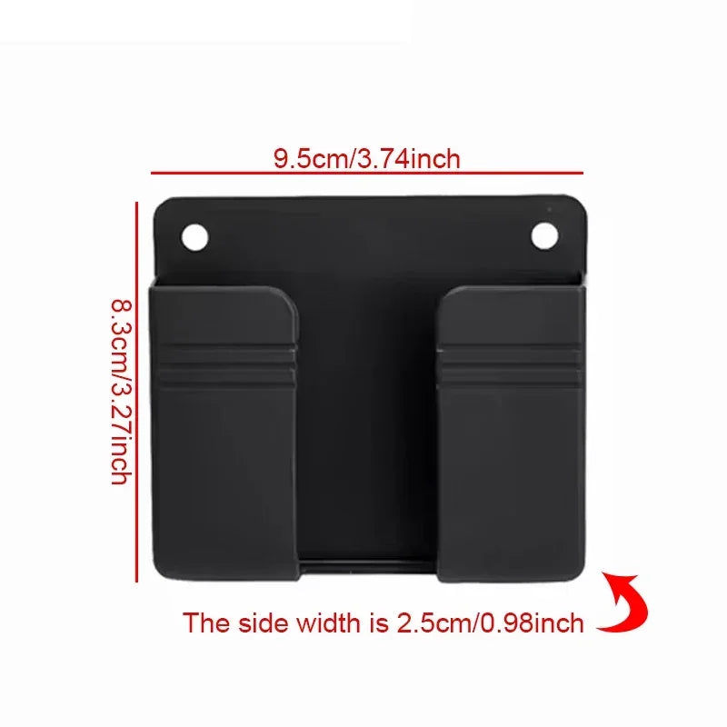 1pc Wall Mounted Storage Box Multifunction Punch Free Organizer TV Remote Control DIY Mobile Phone Plug Charging Holder Stand Zpaxo