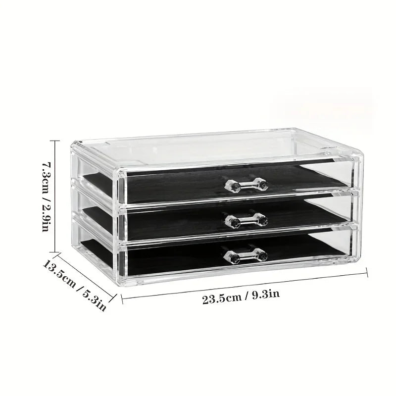 Nail polish storage box, nail polish display box, transparent multi-layer storage rack, cosmetics, lipstick, jewelry storage Zpaxo 3 layers