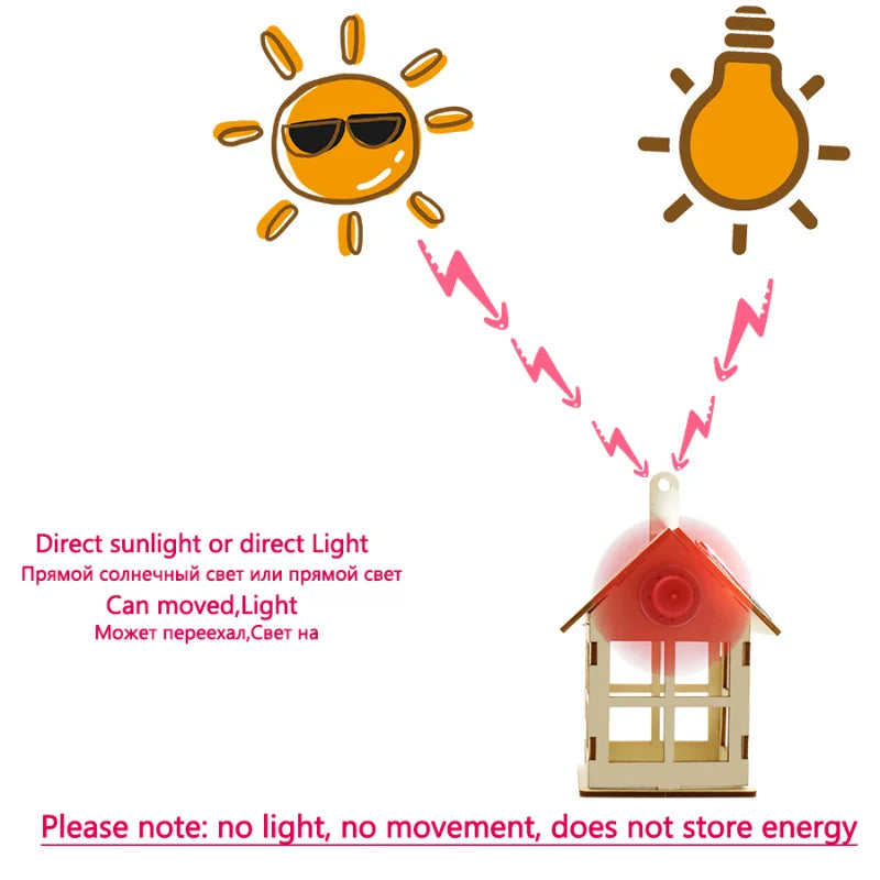 Solar Toy Boy Windmill Science DIY Physics Educational Kid Model 1