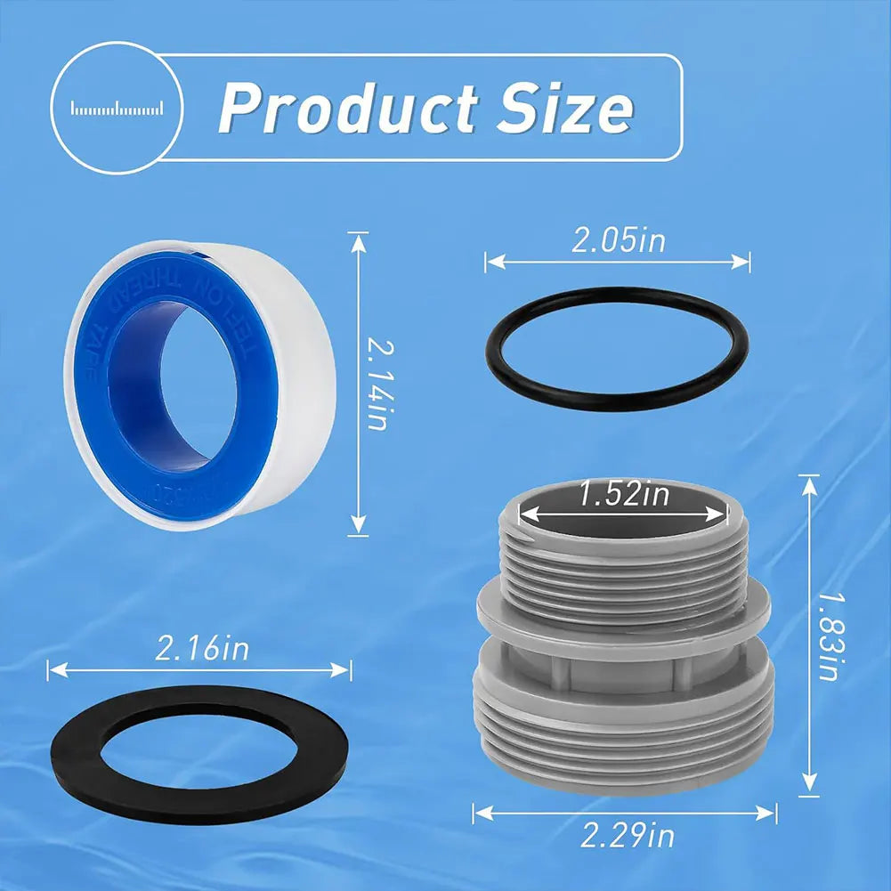 Pool Hose Adapter Clamp Washer Pump Connector Filter Hoses Conversion