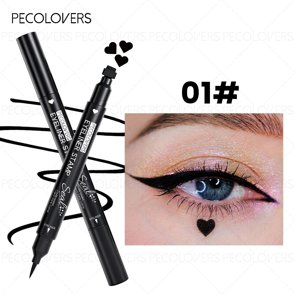 Waterproof & Quick-dry Liquid Eyeliner Pencil,Smudge-proof Eyeliner,Eye Makeup For Parties, Maligras, Music Festivals Zpaxo 01