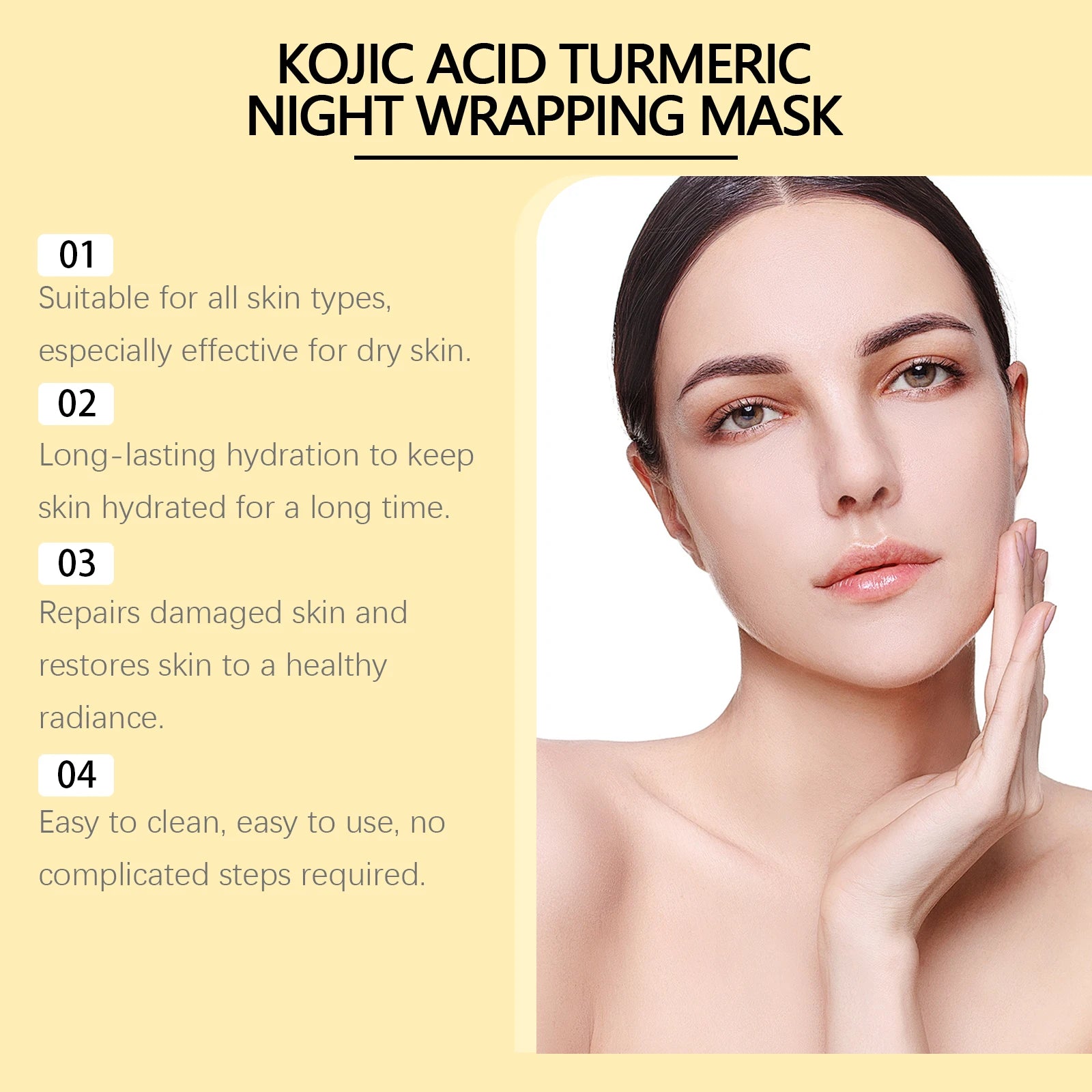 Hoygi Turmeric Collagen Peel-Off Mask Brightening Exfoliating Pore Minimizing for All Skin Types Sensitive Dry Oily Zpaxo