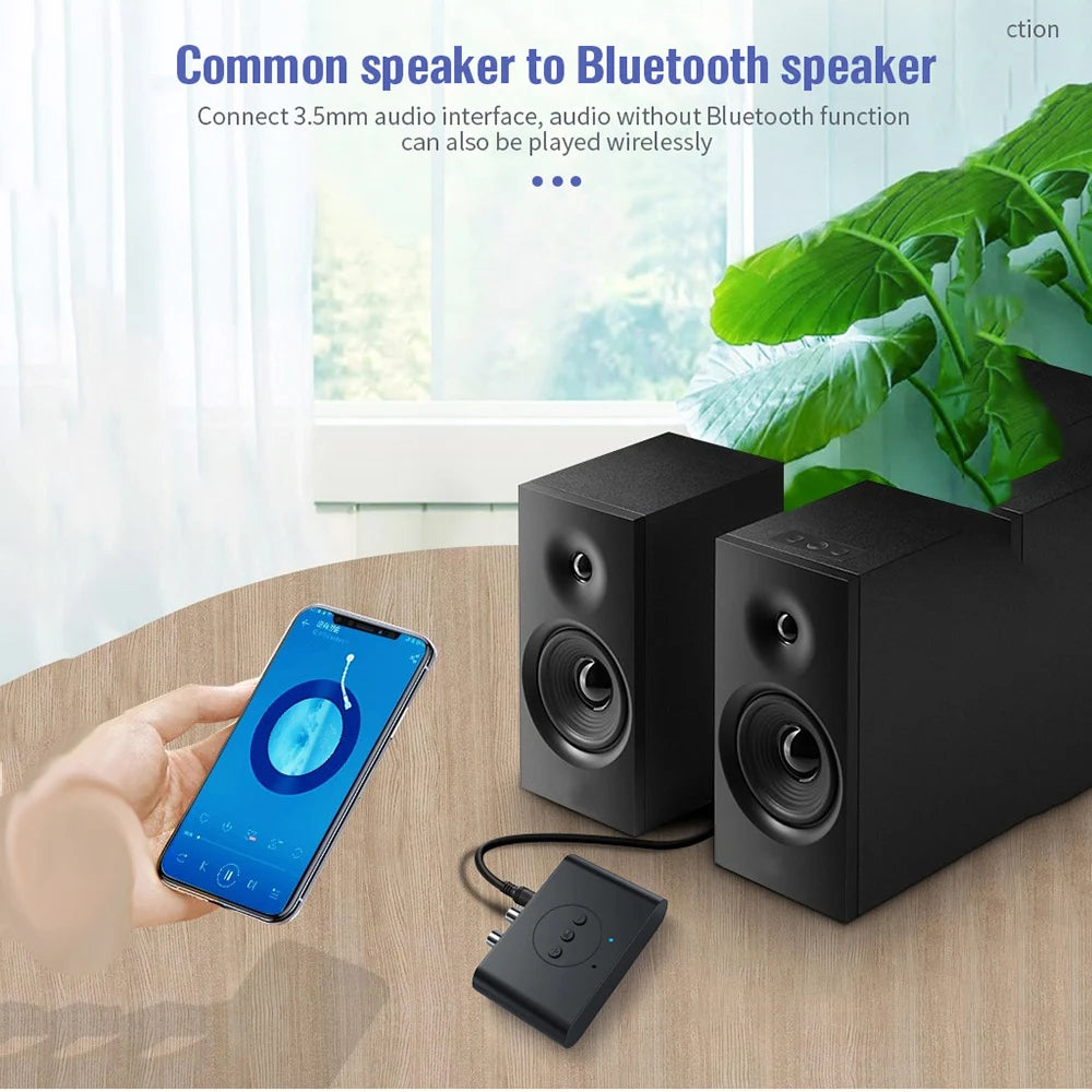 NFC Bluetooth-Compatible 5.2 Audio Receiver U Disk RCA 3.5mm AUX USB Stereo Music Wireless Adapter Hands-Free Calls for Car Zpaxo