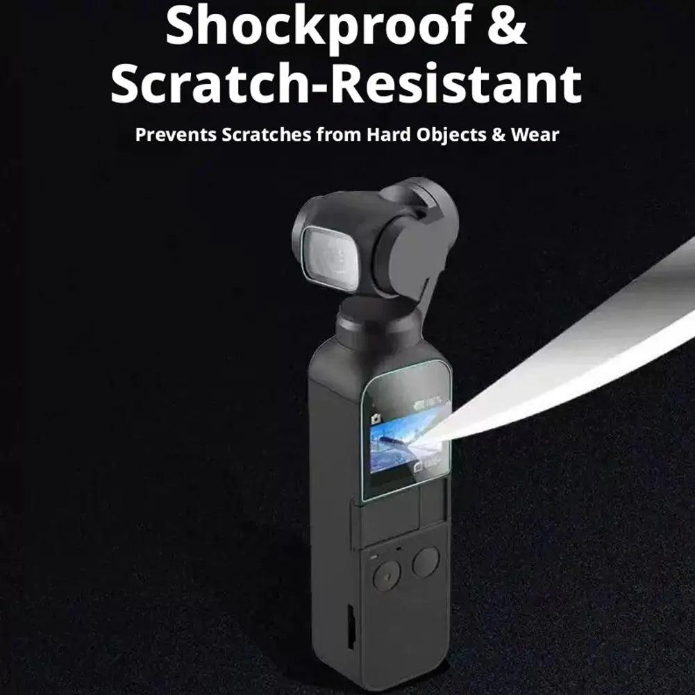 DJI OSMO Pocket 4 Tempered Glass Screen & Lens Protector 2-Pack Camera Screen Protector Zpaxo